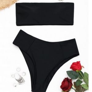 Zaful black high waisted bikini